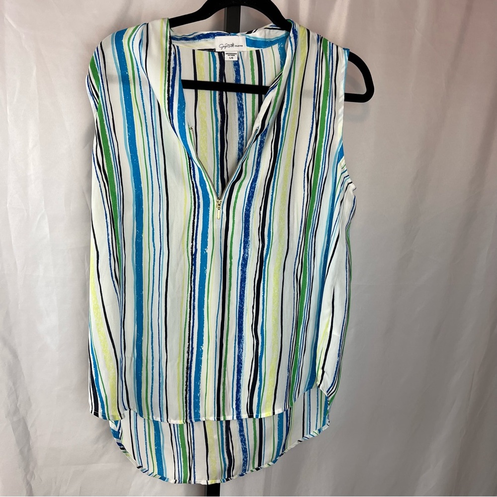 Jaclyn Smith Striped Tank Blouse, size Large